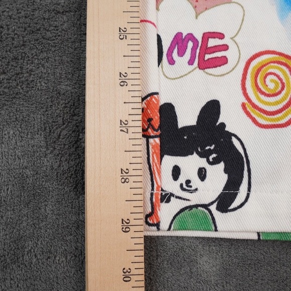 Shein Overalls Womens M Multicolor Kidcore Teacher‎ Doodle All Over Print - Picture 11 of 15